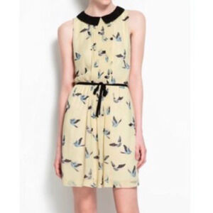NWOT New without Tags LZARAOVE Women's Size Small Dress - Yellow Birds Martini